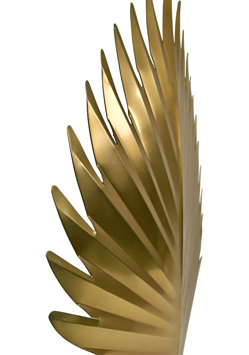 Sprig Large Antique Brass Leaf Sculpture by Worlds Away