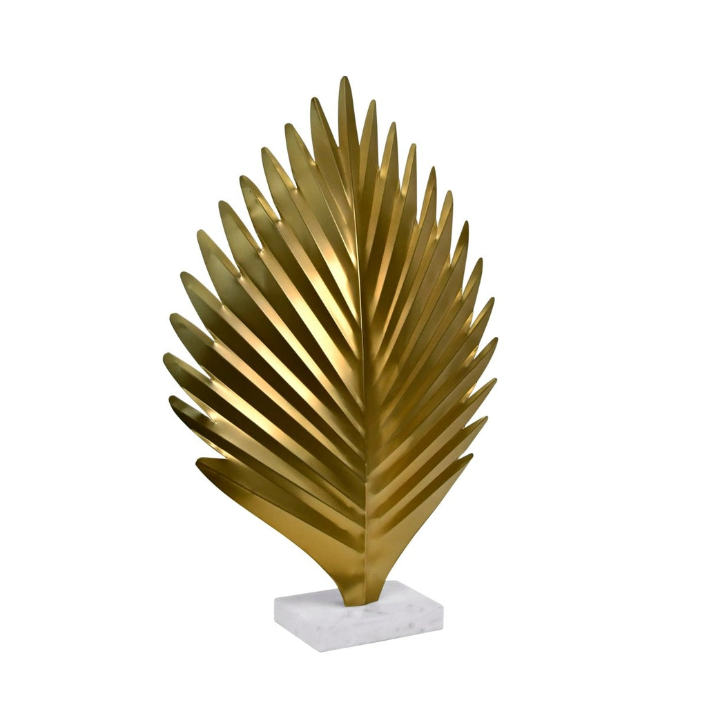 Sprig Large Antique Brass Leaf Sculpture by Worlds Away