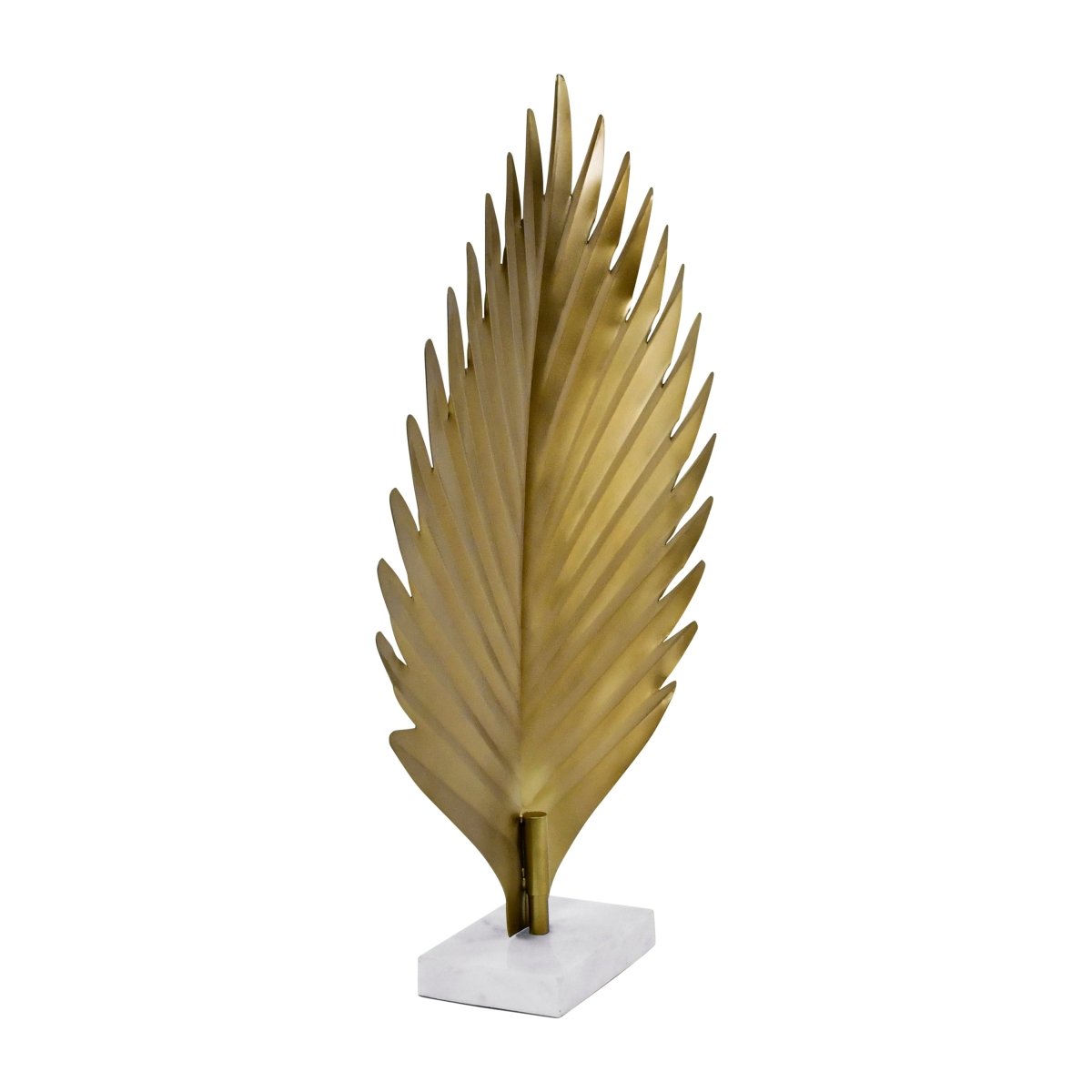 Sprig Large Antique Brass Leaf Sculpture by Worlds Away