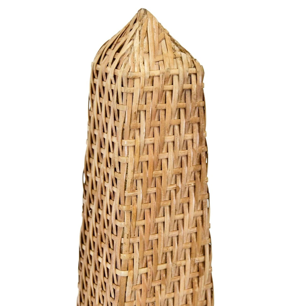 Titus Woven Rattan Obelisk Scultpture by Worlds Away