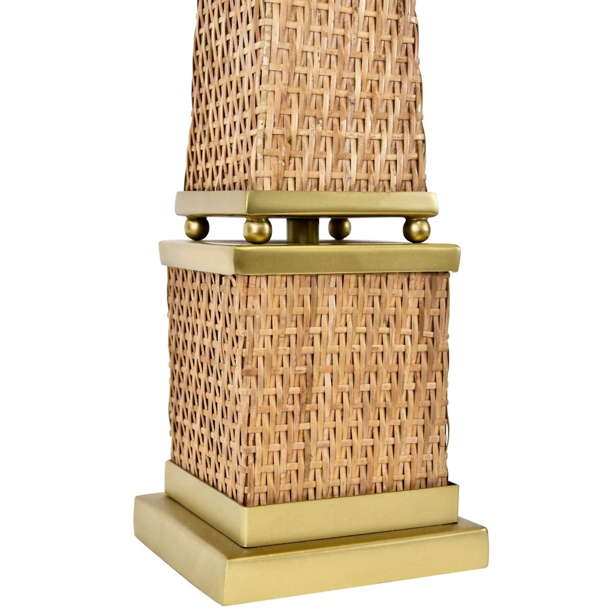 Titus Woven Rattan Obelisk Scultpture by Worlds Away