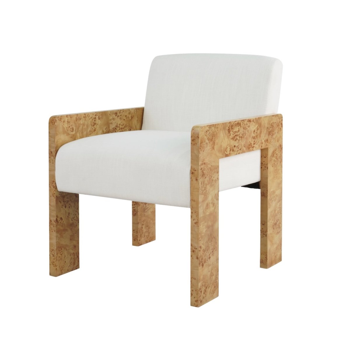 Worlds Away Astor Burlwood Dining Chair
