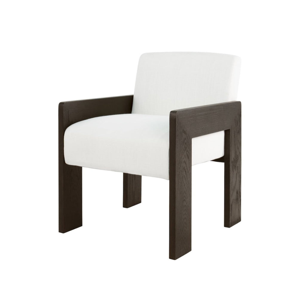 Worlds Away Astor Espresso Oak Dining Chair