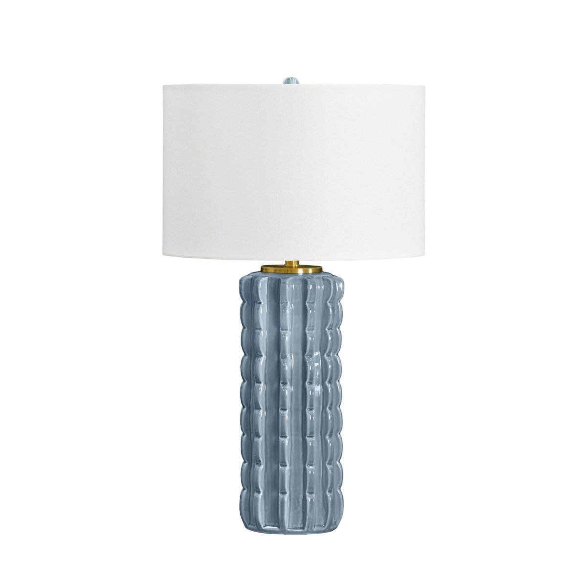 Worlds Away Cece Scallop Light Blue Ceramic Table Lamp