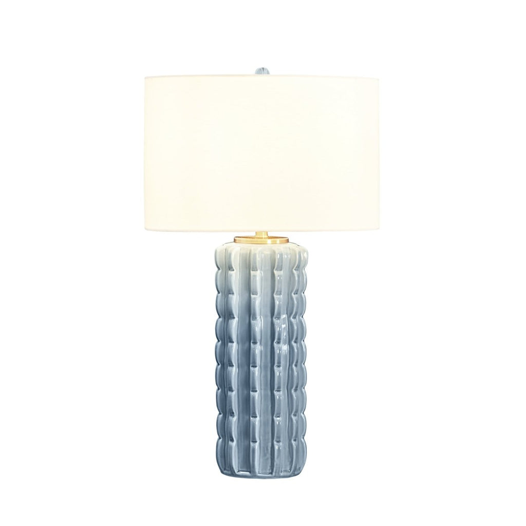 Worlds Away Cece Scallop Light Blue Ceramic Table Lamp