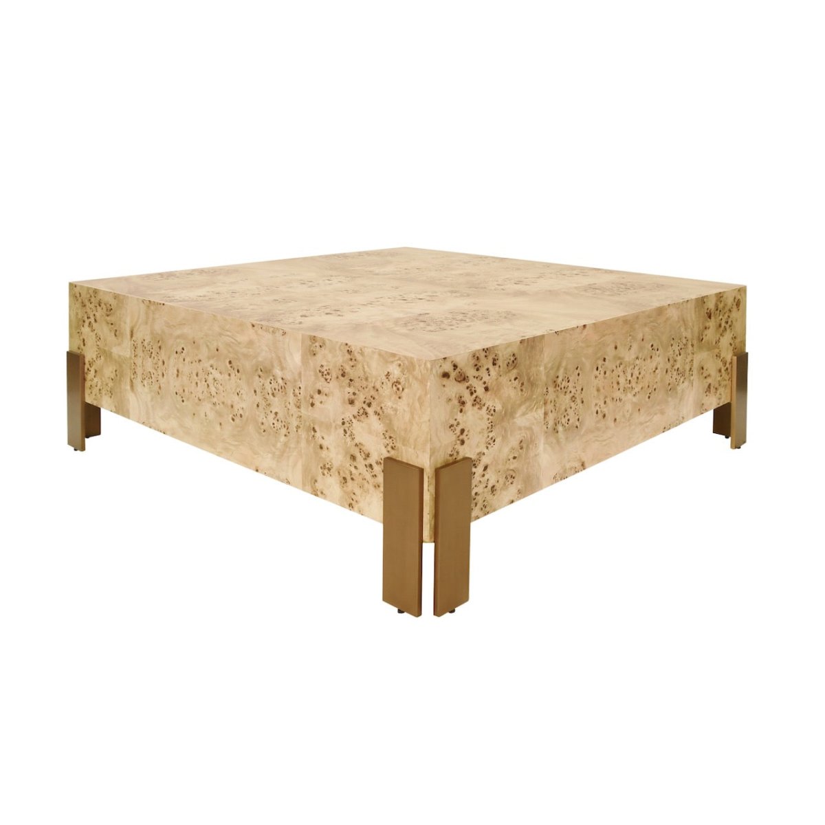Worlds Away Enid Burlwood Coffee Table