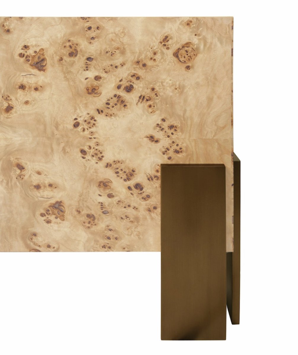 Worlds Away Enid Burlwood Coffee Table