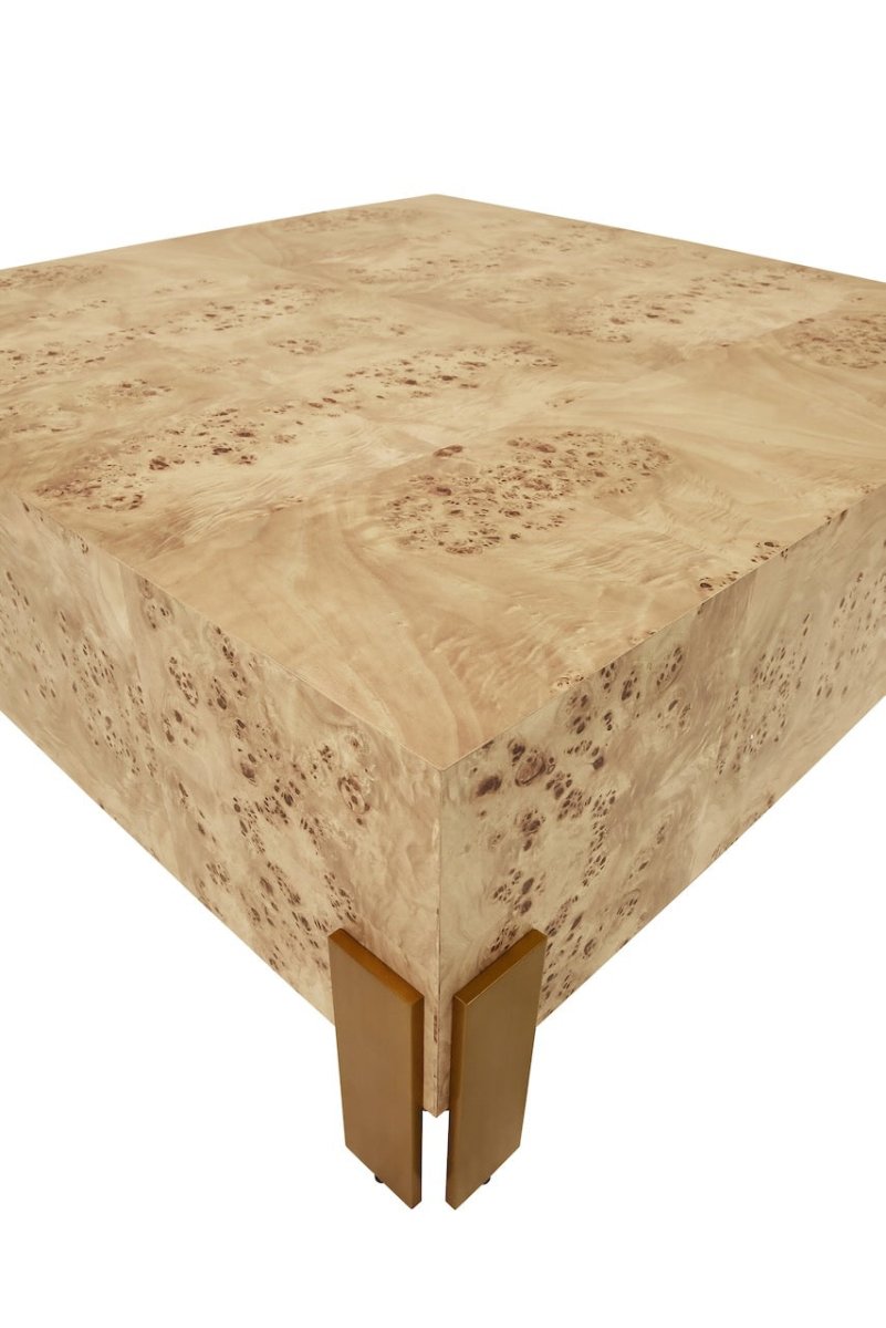 Worlds Away Enid Burlwood Coffee Table