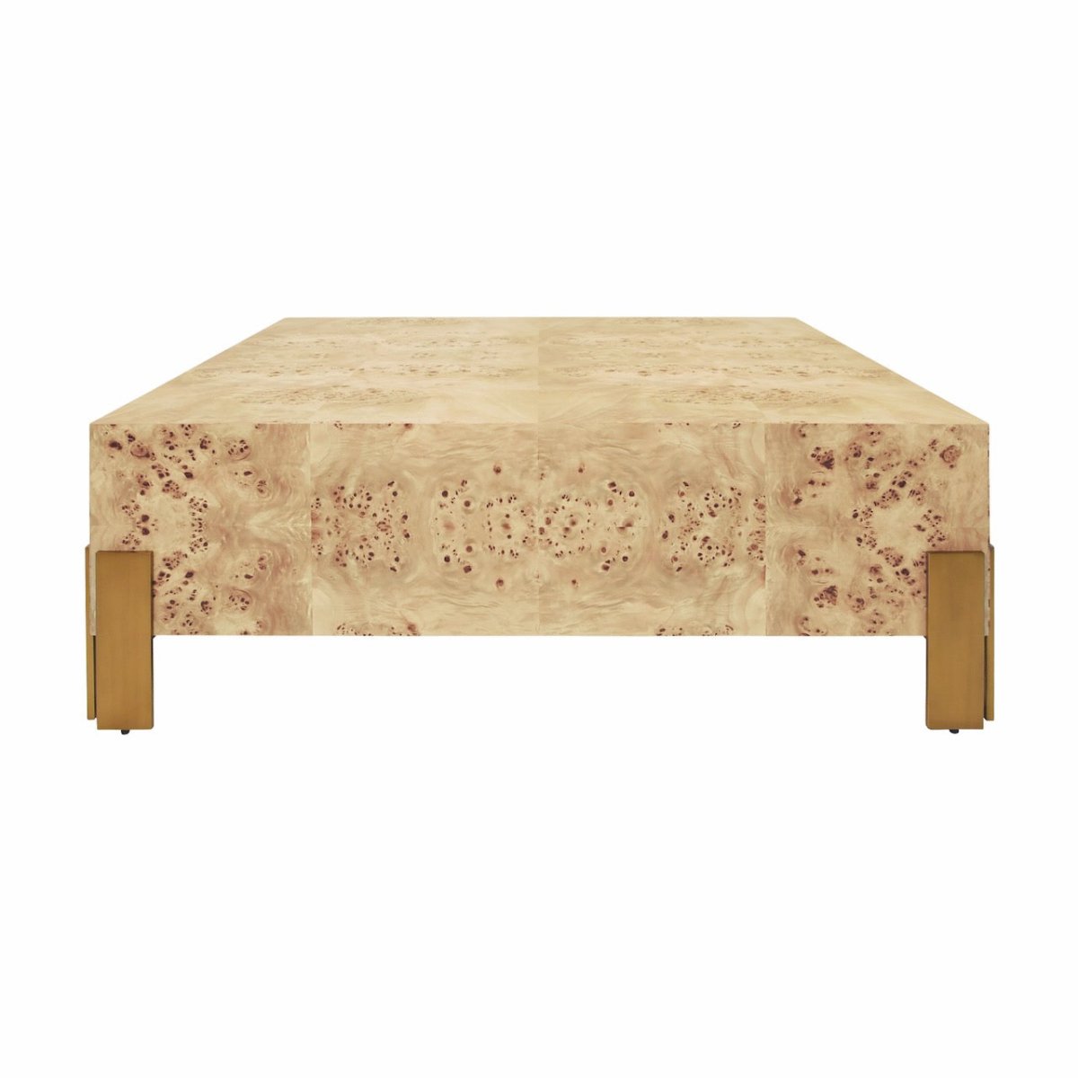 Worlds Away Enid Burlwood Coffee Table