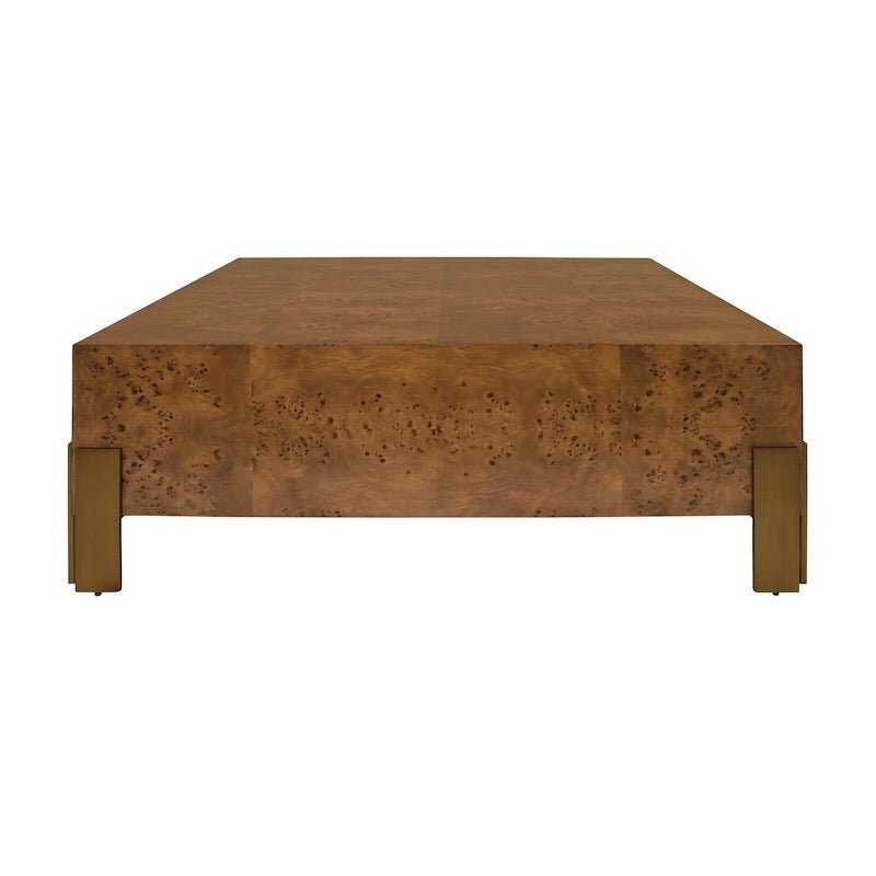 Worlds Away Enid Dark Burlwood Coffee Table