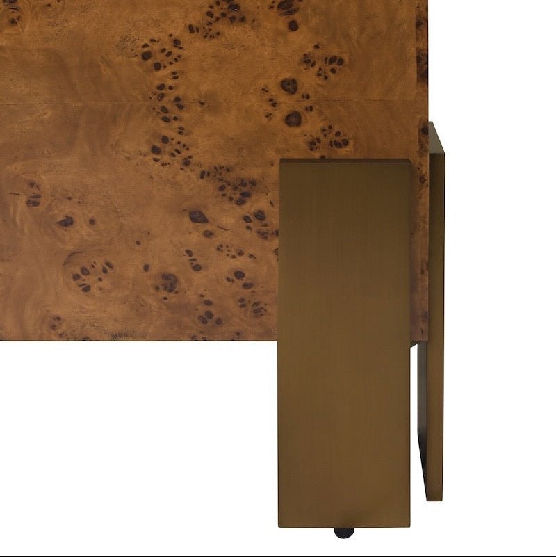 Worlds Away Enid Dark Burlwood Coffee Table