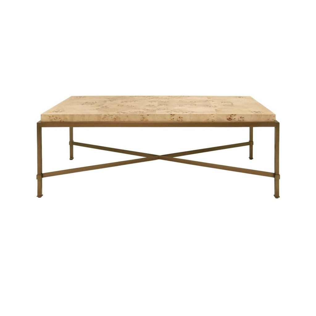 Worlds Away Hardwick Burlwood Coffee Table