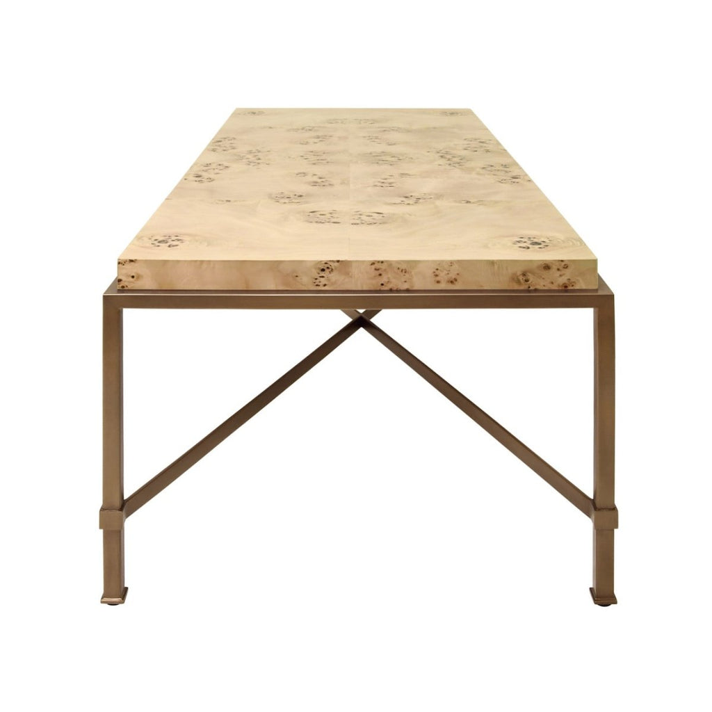 Worlds Away Hardwick Burlwood Coffee Table