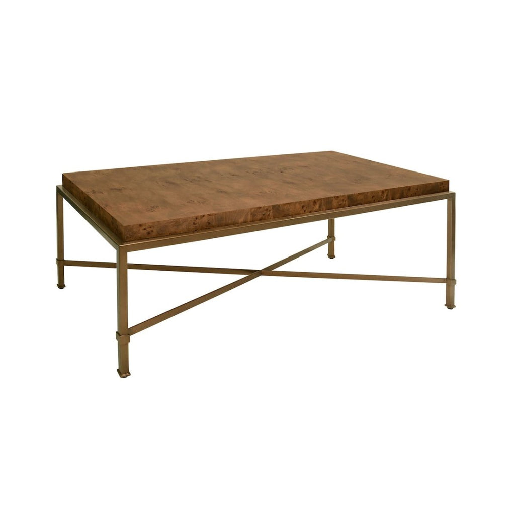 Worlds Away Hardwick Dark Burlwood Coffee Table