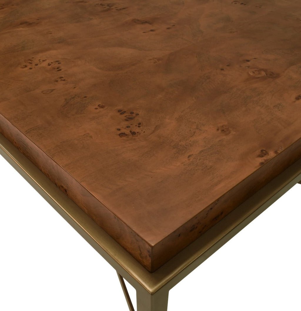 Worlds Away Hardwick Dark Burlwood Coffee Table