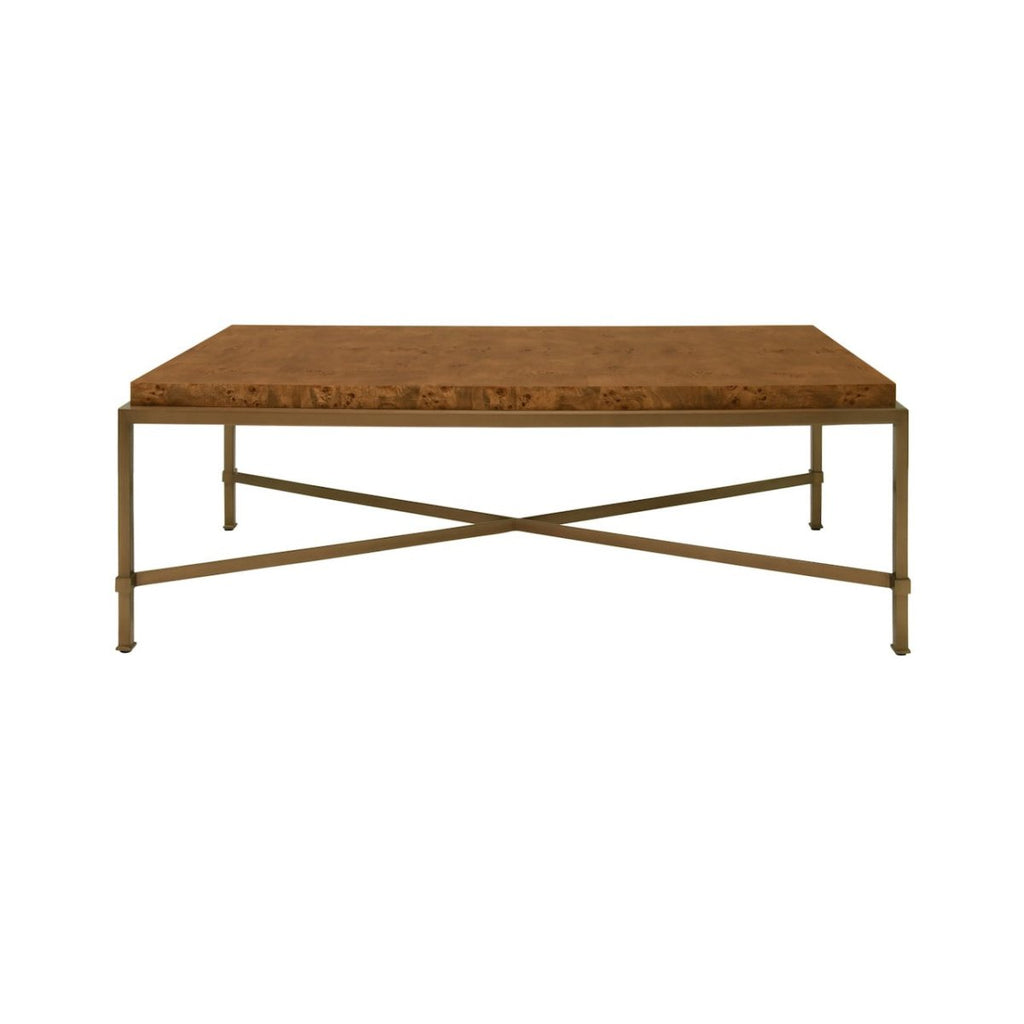 Worlds Away Hardwick Dark Burlwood Coffee Table