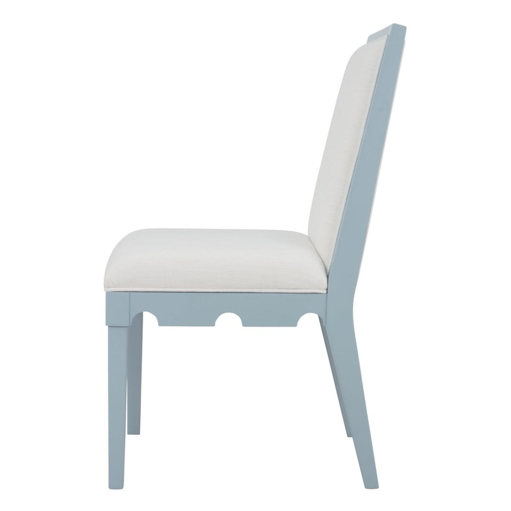 Worlds Away Lanister Light Blue Dining Chair