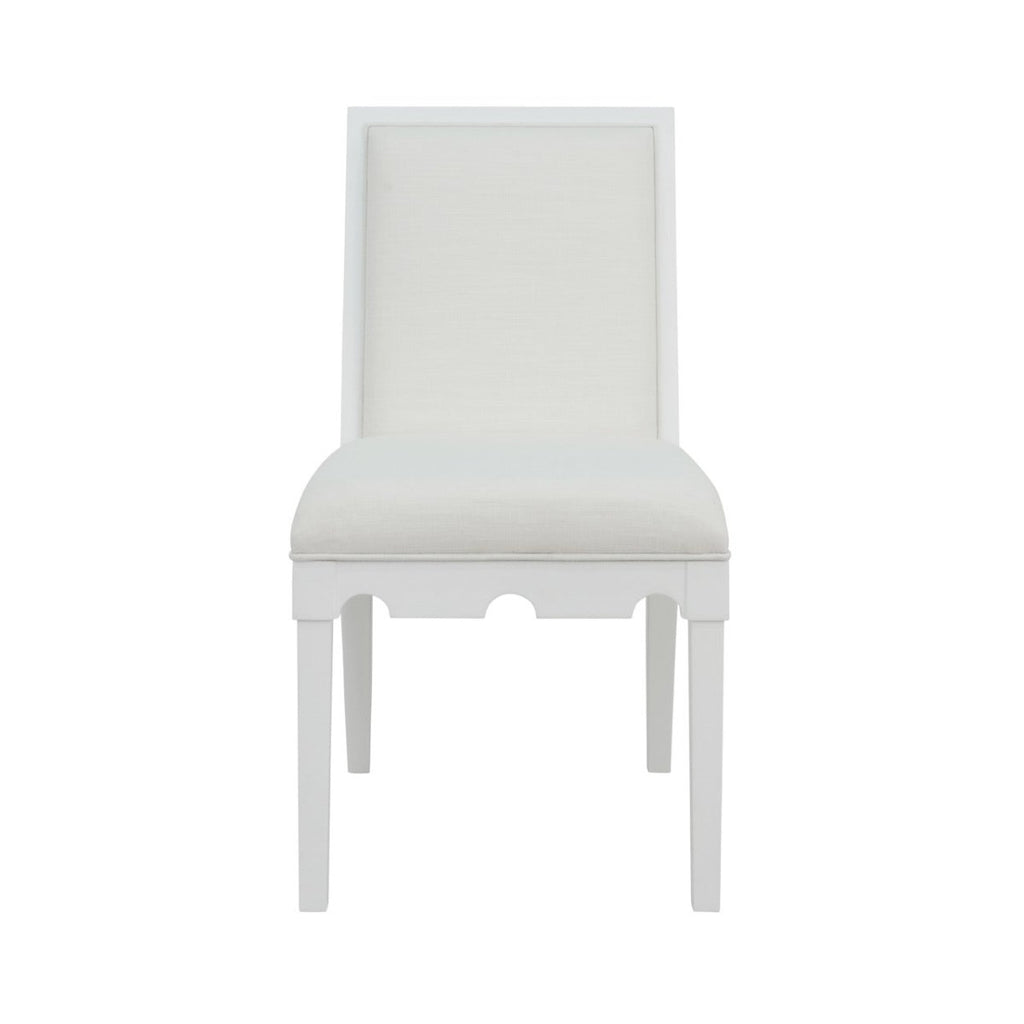 Worlds Away Lanister White Dining Chair