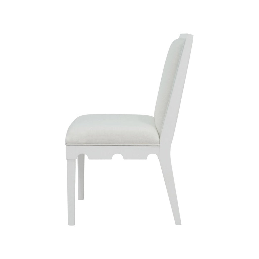 Worlds Away Lanister White Dining Chair