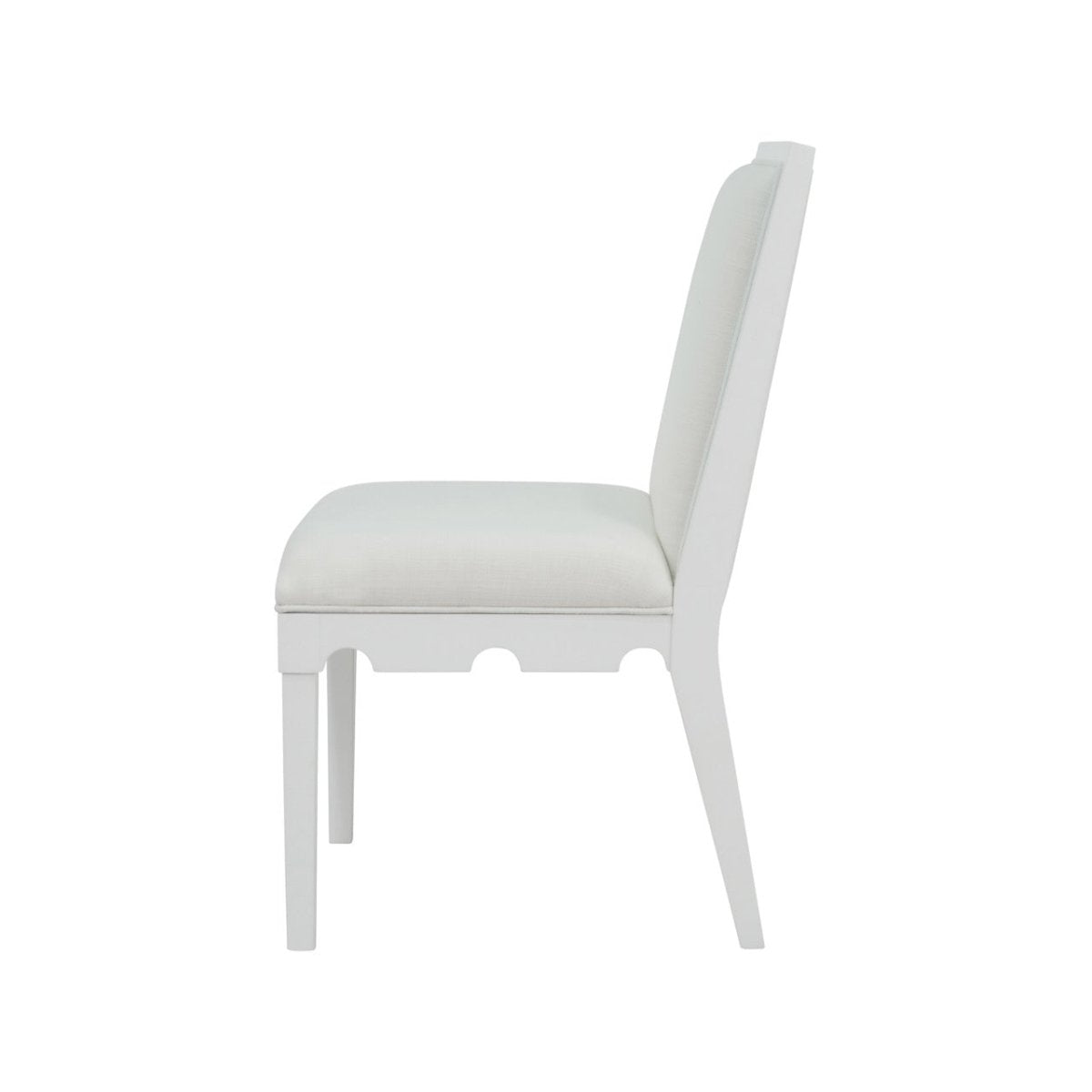 Worlds Away Lanister White Dining Chair