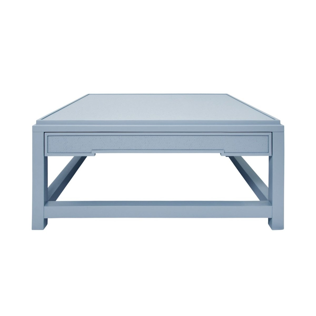 Worlds Away Locklin Light Blue Coffee Table