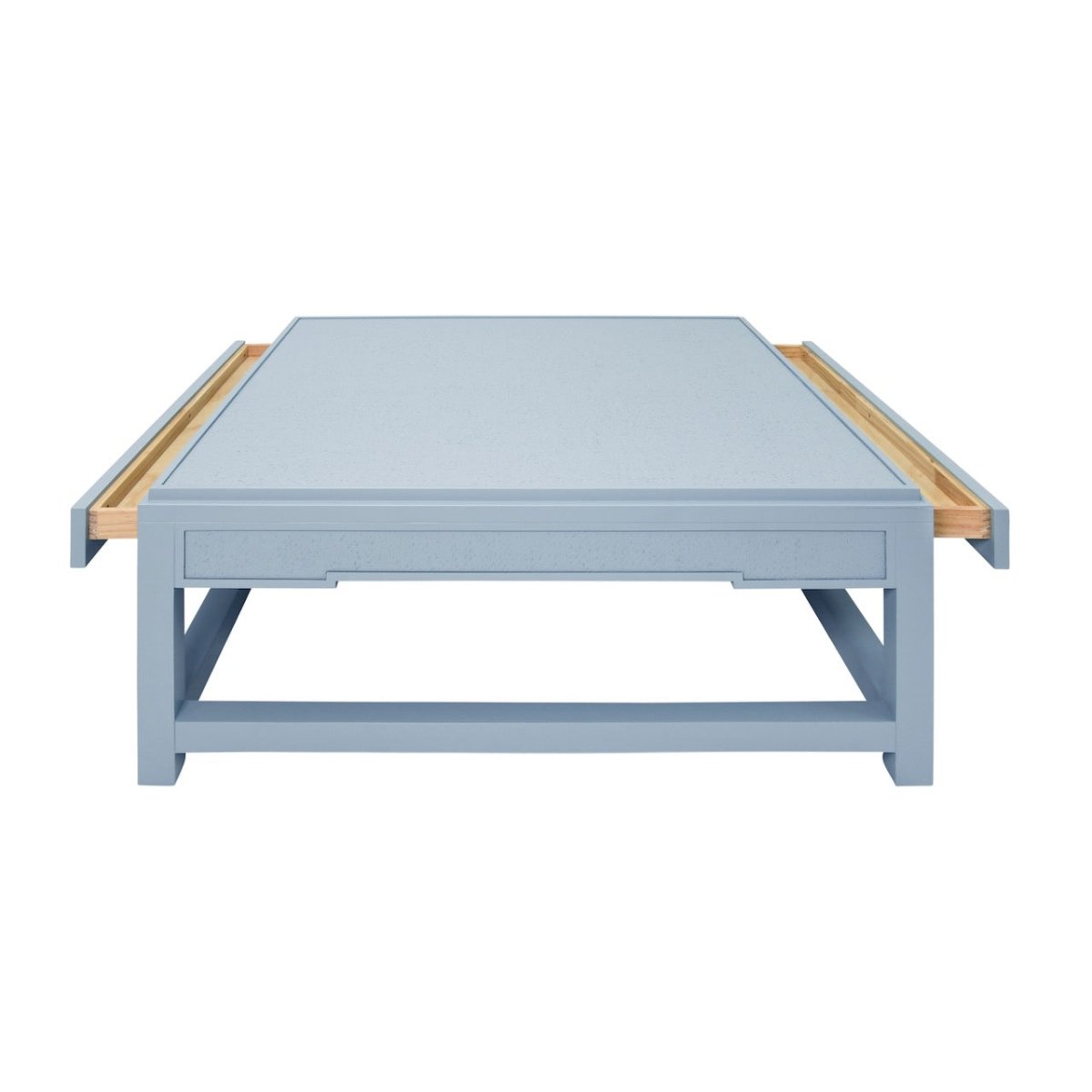 Worlds Away Locklin Light Blue Coffee Table