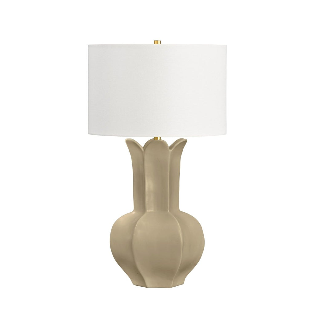 Lyla Beige Ceramic Table Lamp by Worlds Away