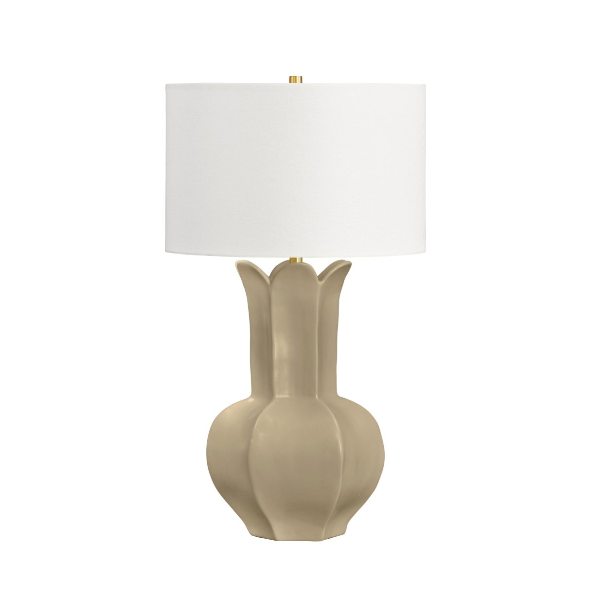 Lyla Beige Ceramic Table Lamp by Worlds Away