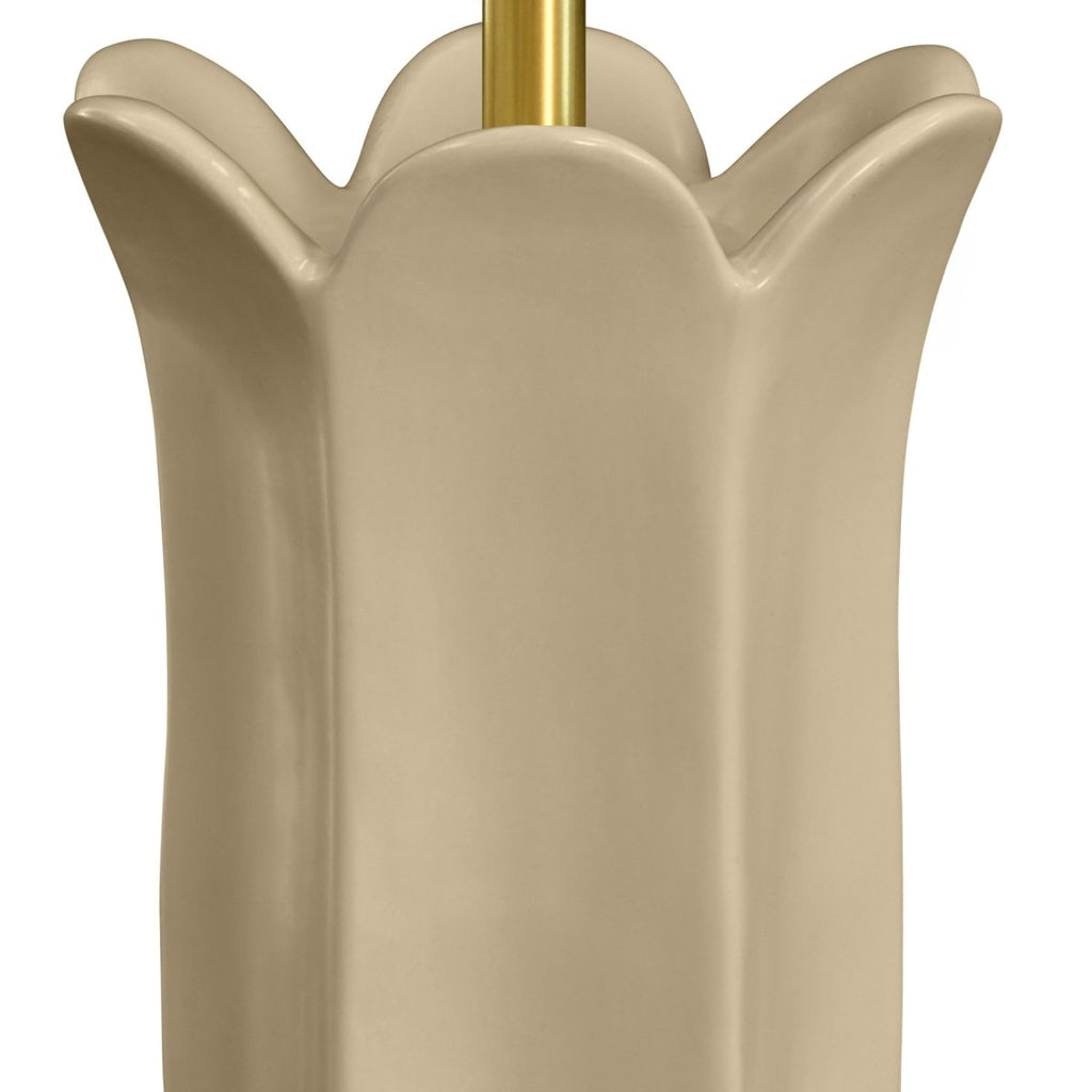 Lyla Beige Ceramic Table Lamp by Worlds Away