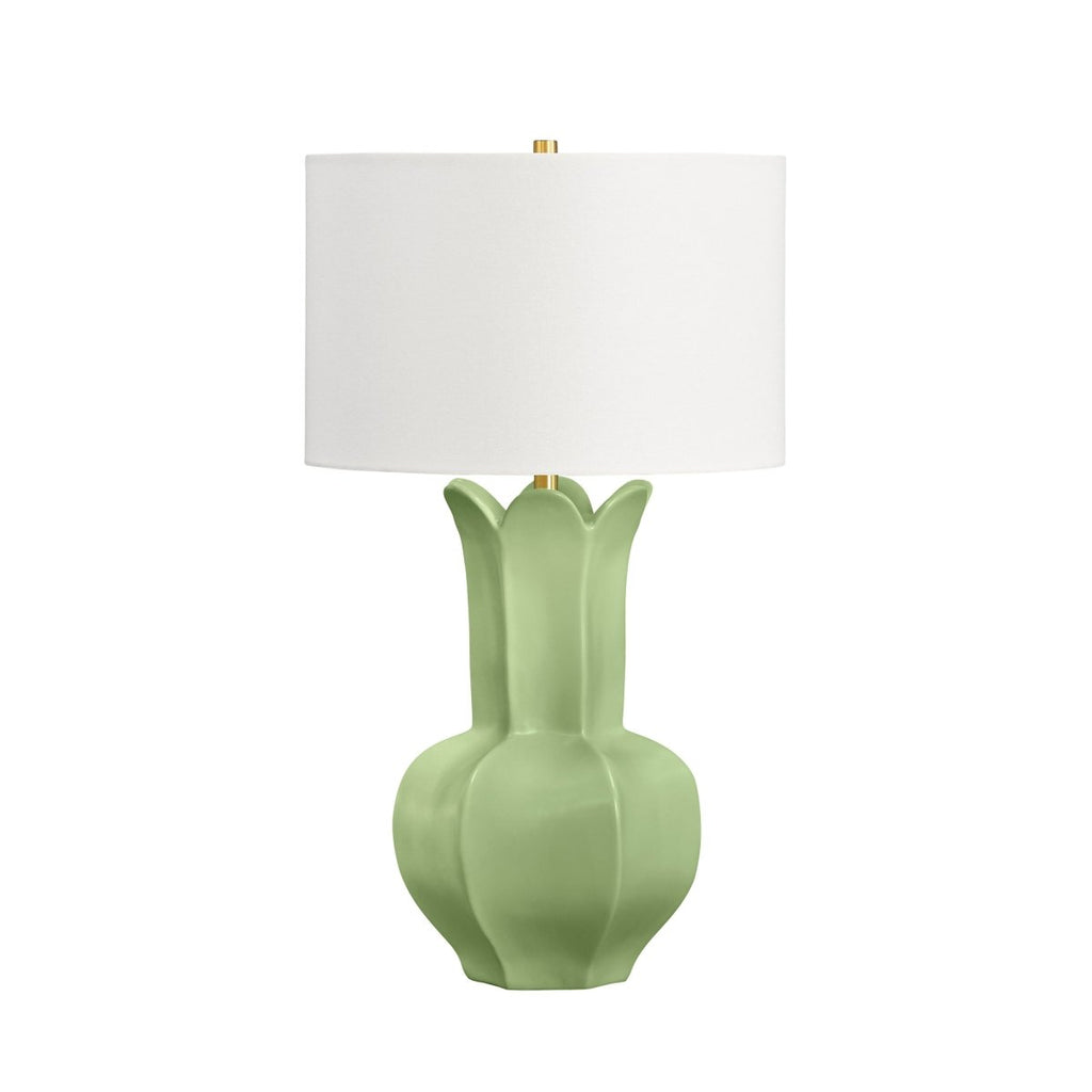 Worlds Away Lyla Green Ceramic Table Lamp