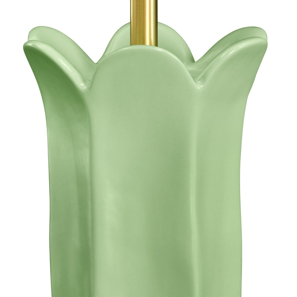 Worlds Away Lyla Green Ceramic Table Lamp