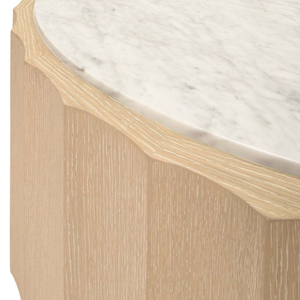 Worlds Away Moore Cerused Oak Coffee Table