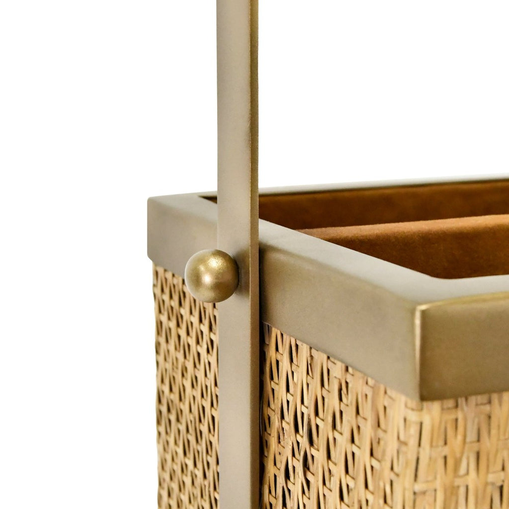 Worlds Away Nelson Woven Rattan Magazine Holder