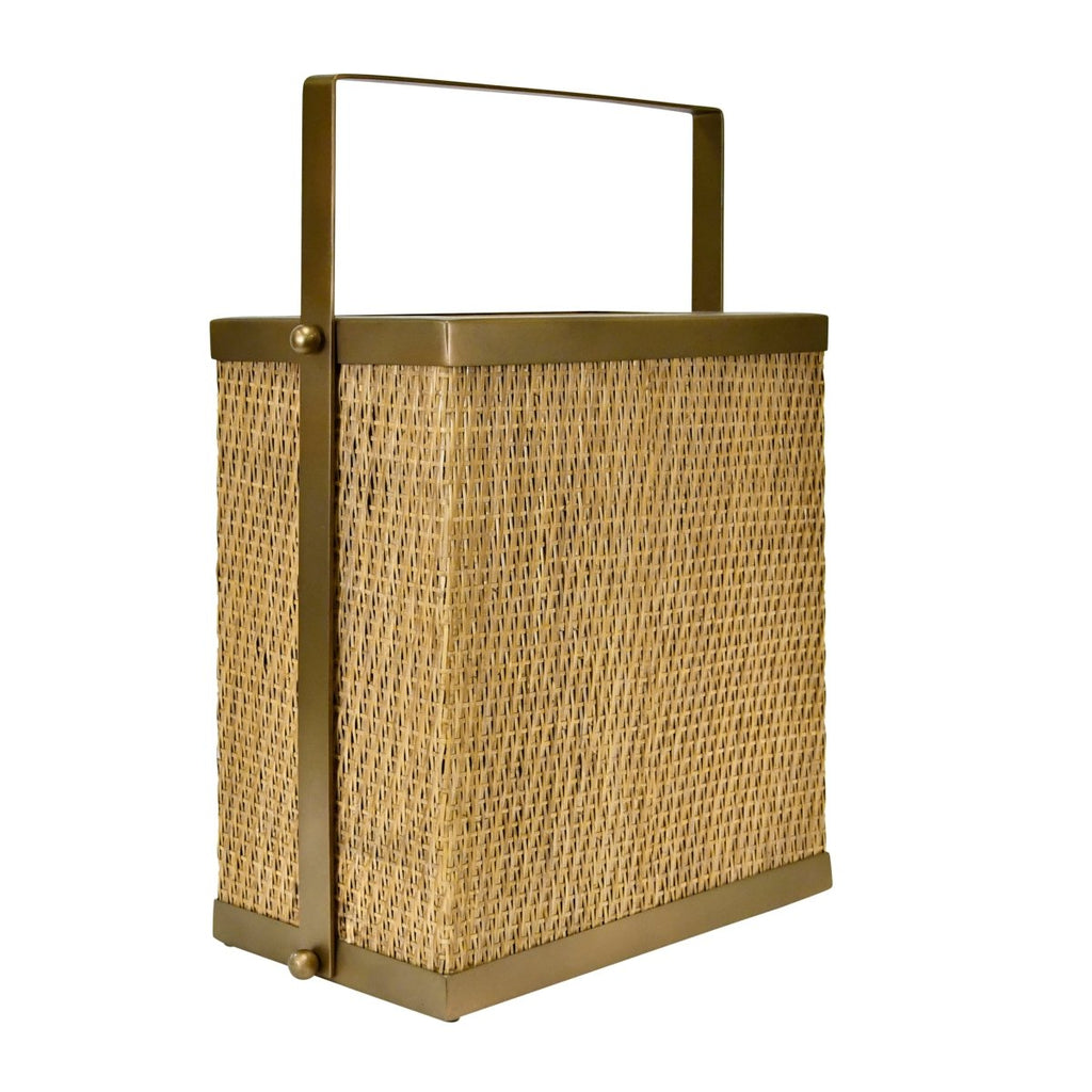 Worlds Away Nelson Woven Rattan Magazine Holder