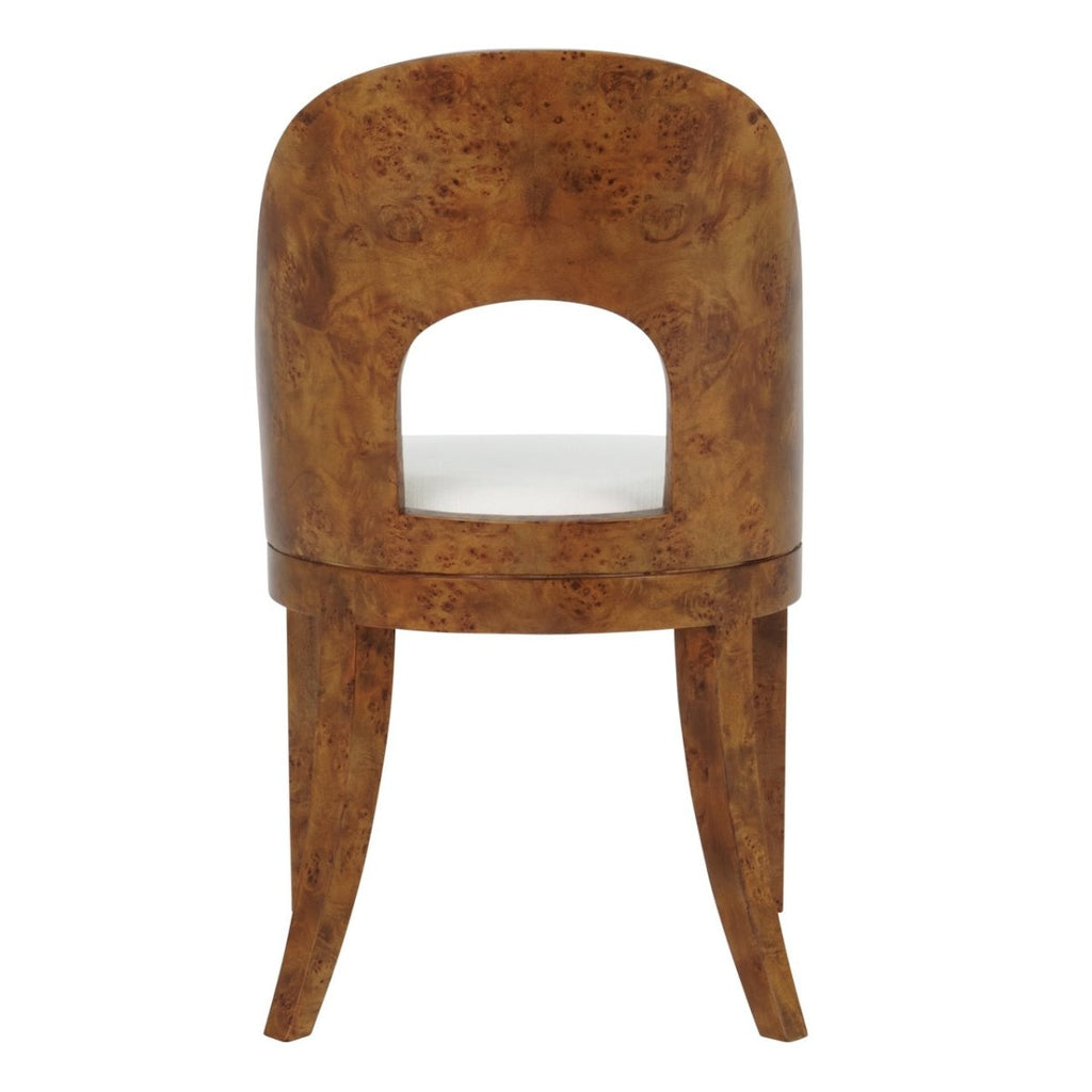 Worlds Away Rafferty Dark Burlwood Dining Chair