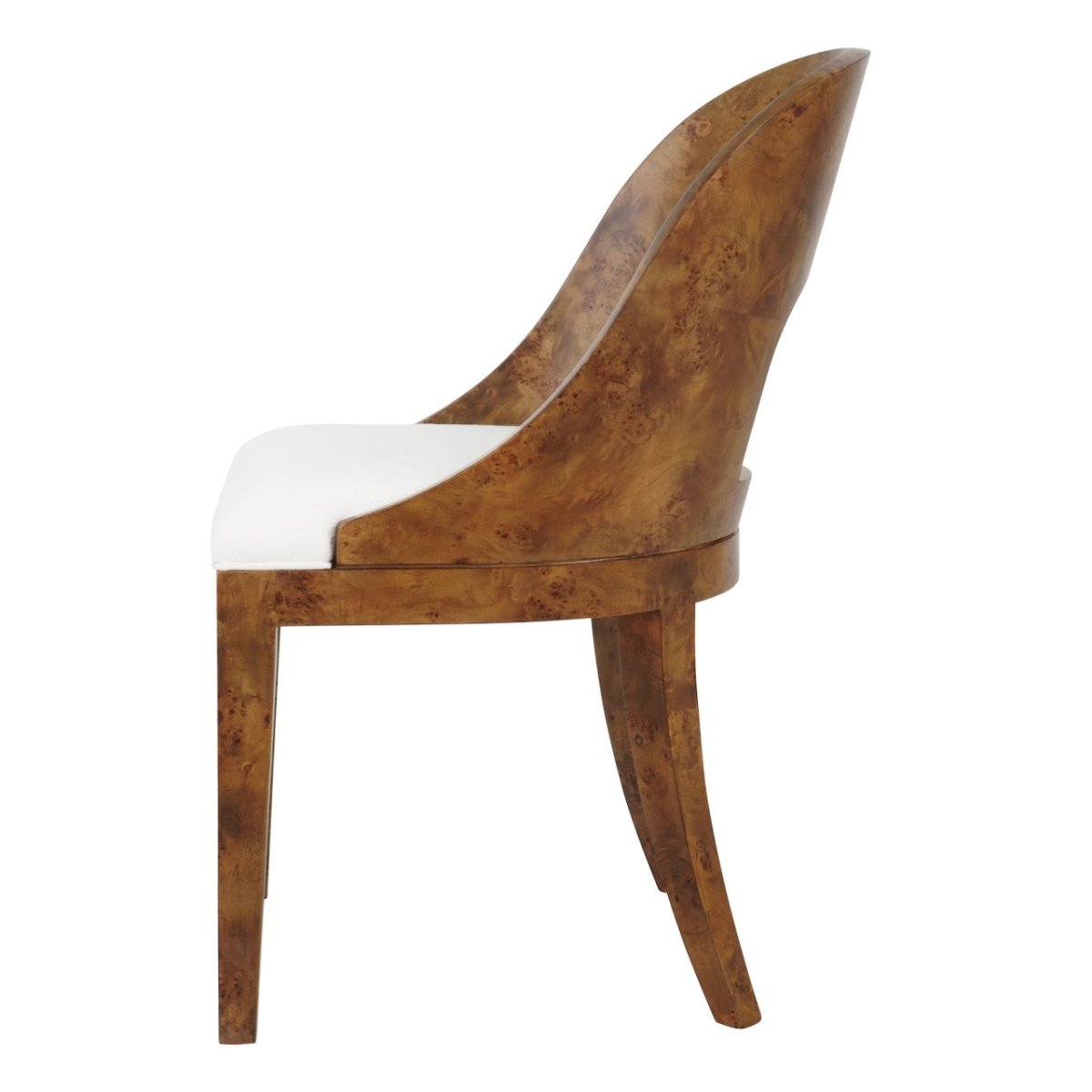 Worlds Away Rafferty Dark Burlwood Dining Chair