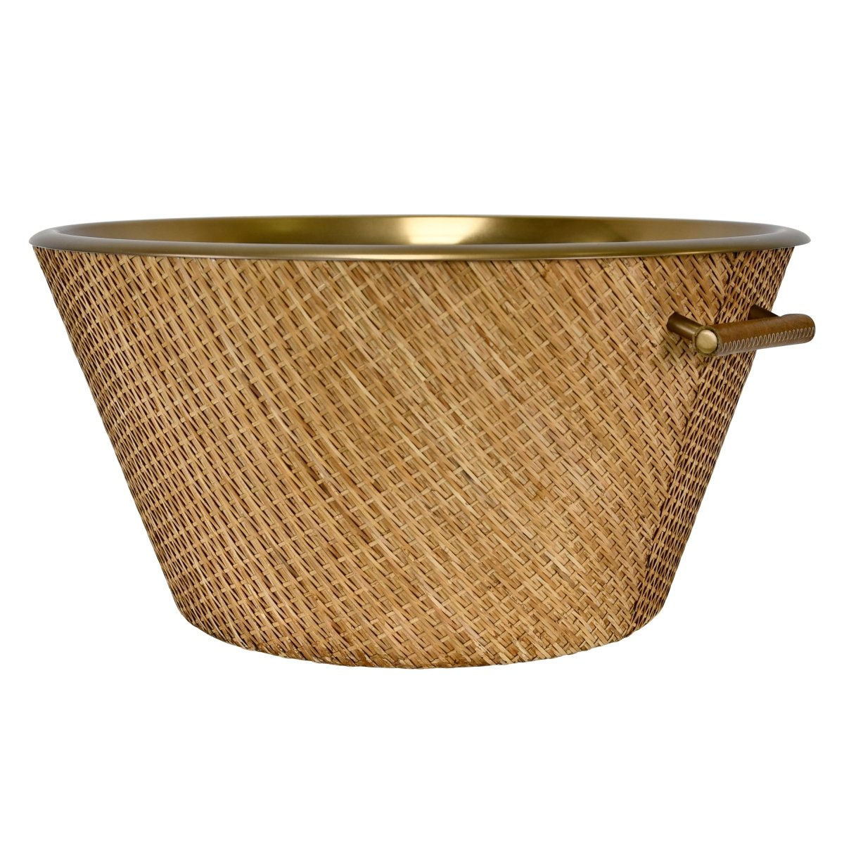 Worlds Away Rudy Large Woven Rattan Wine Cooler