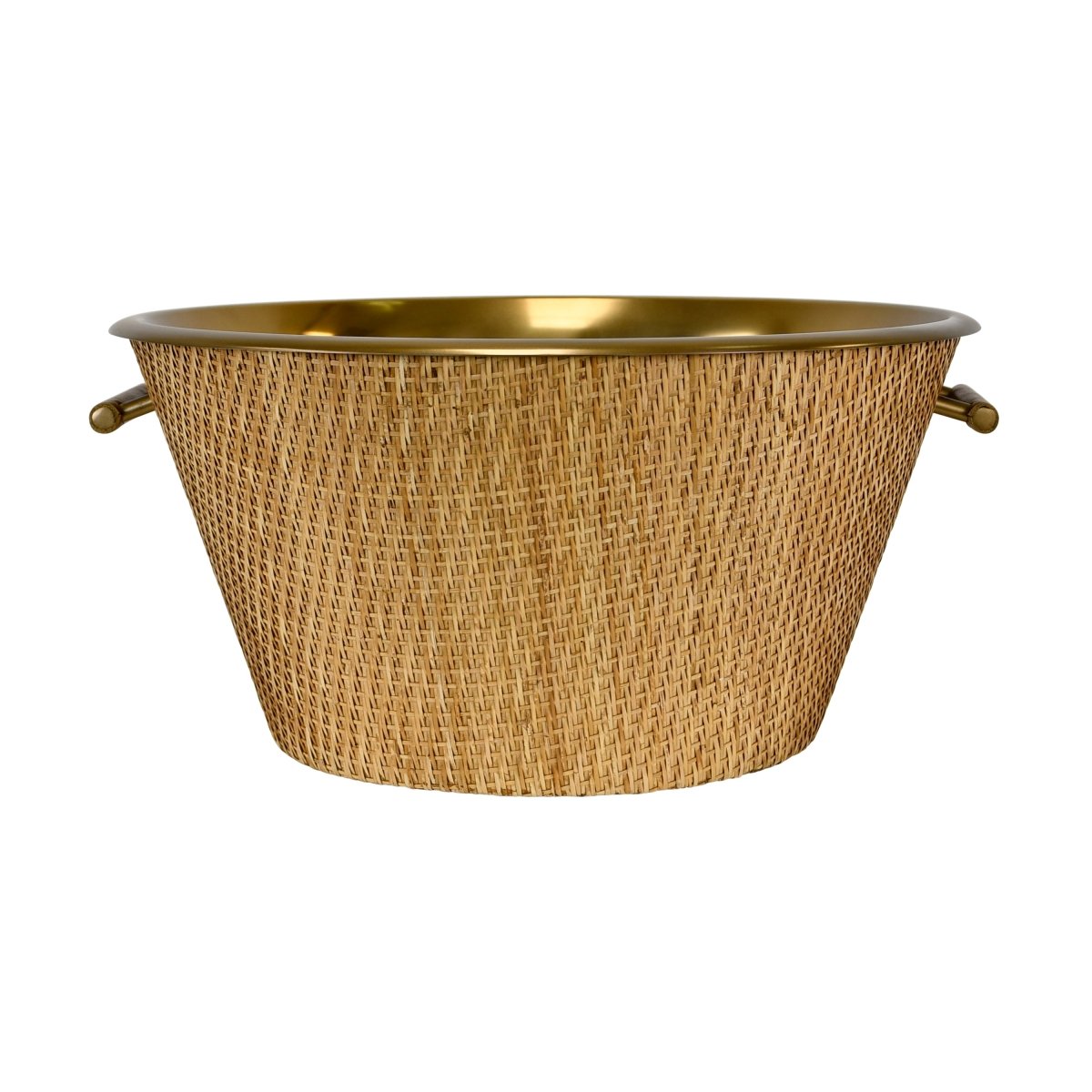 Worlds Away Rudy Large Woven Rattan Wine Cooler