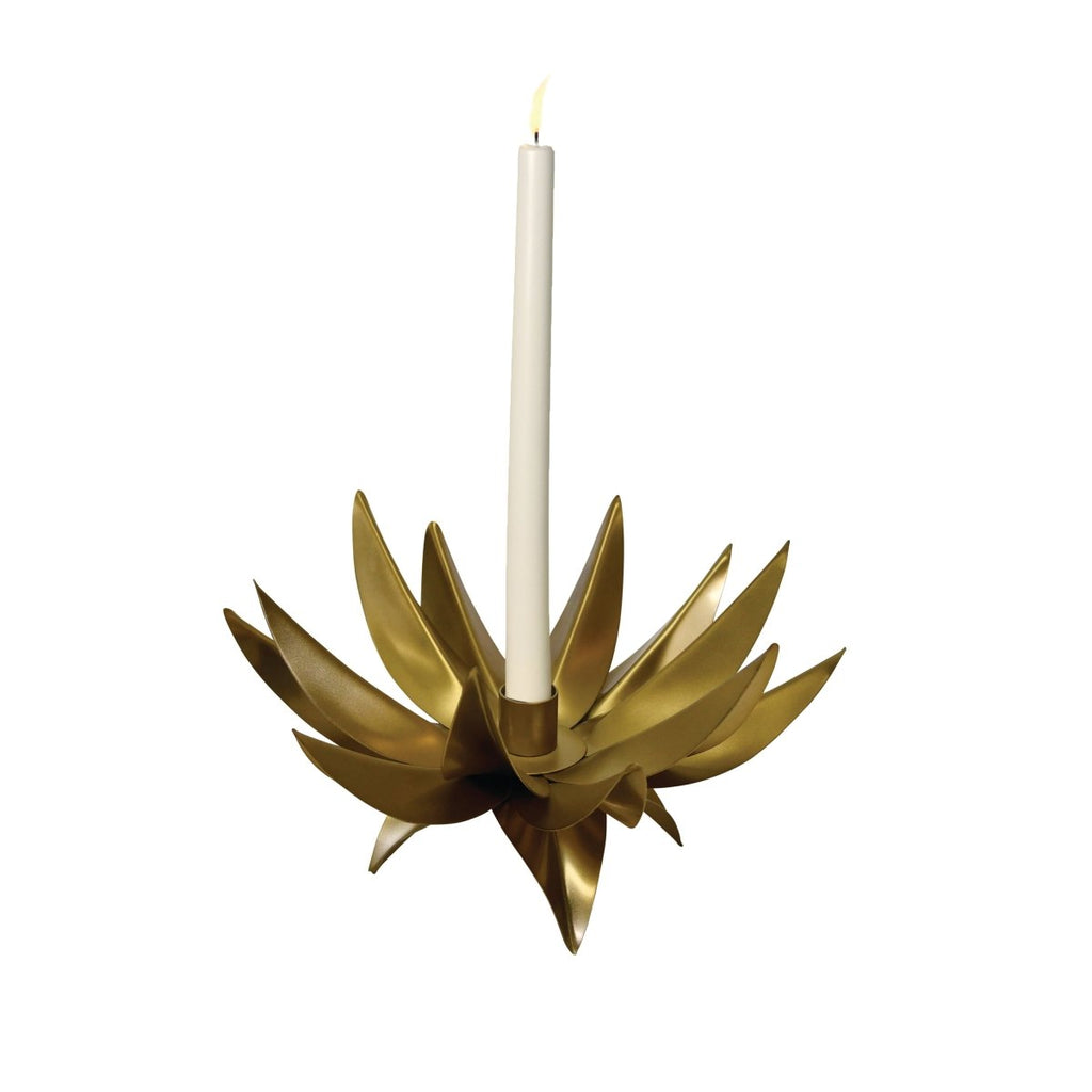Worlds Away Sparky Palm Tree Candle Votive In Antique Brass