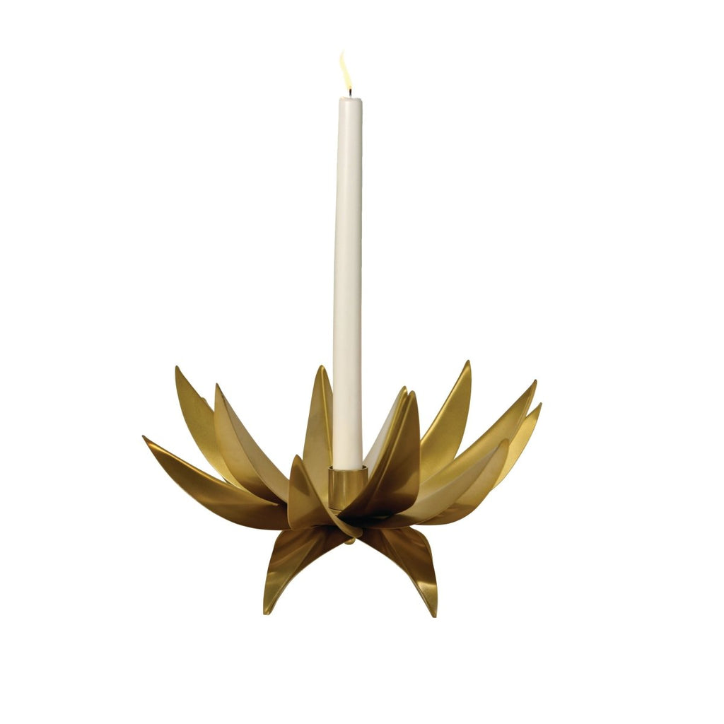 Worlds Away Sparky Palm Tree Candle Votive In Antique Brass