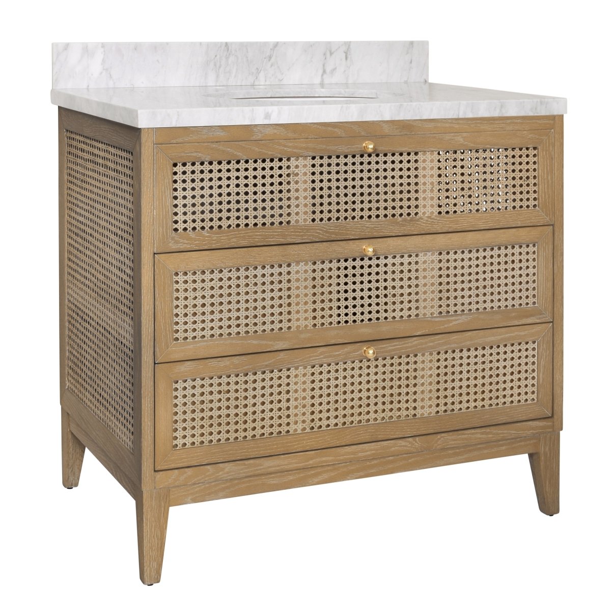 Wynn Cerused Oak Bath Vanity by Worlds Away