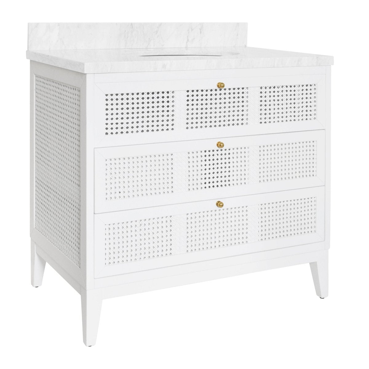 Wynn White Bath Vanity by Worlds Away