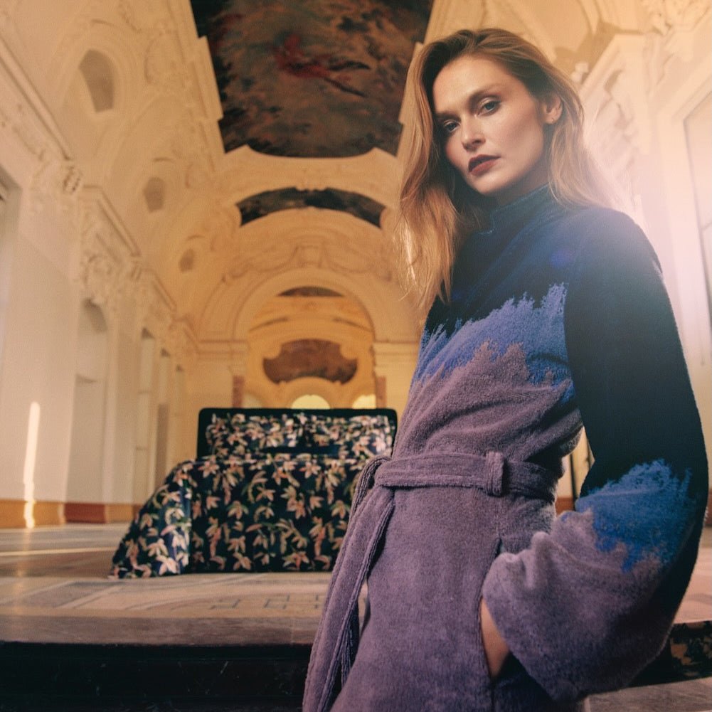 Brume Shawl Collar Women's Robe by Yves Delorme