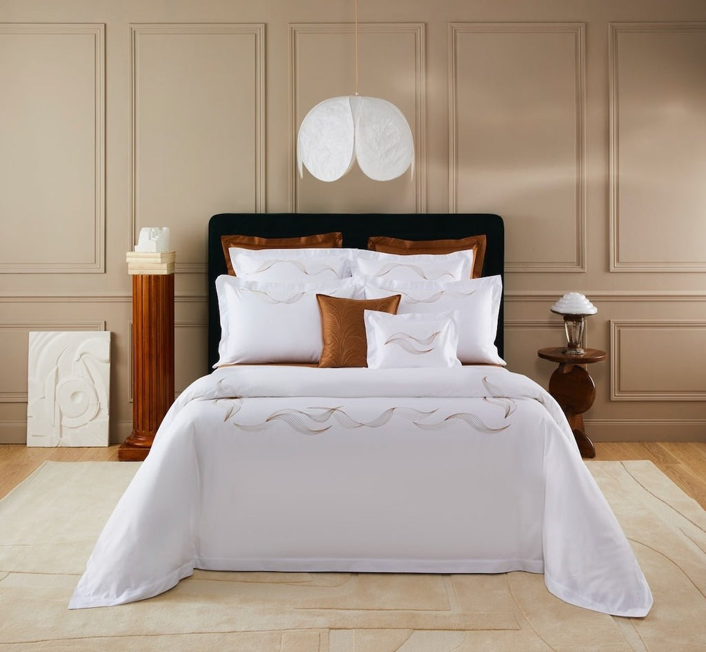 Zephyr Brun Bedding by Yves Delorme Couture