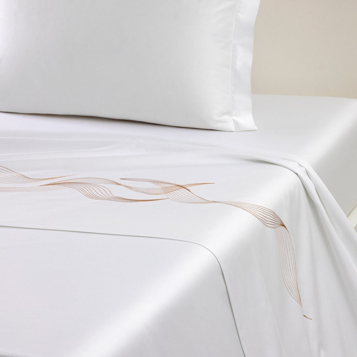 Zephyr Brun Bedding by Yves Delorme Couture