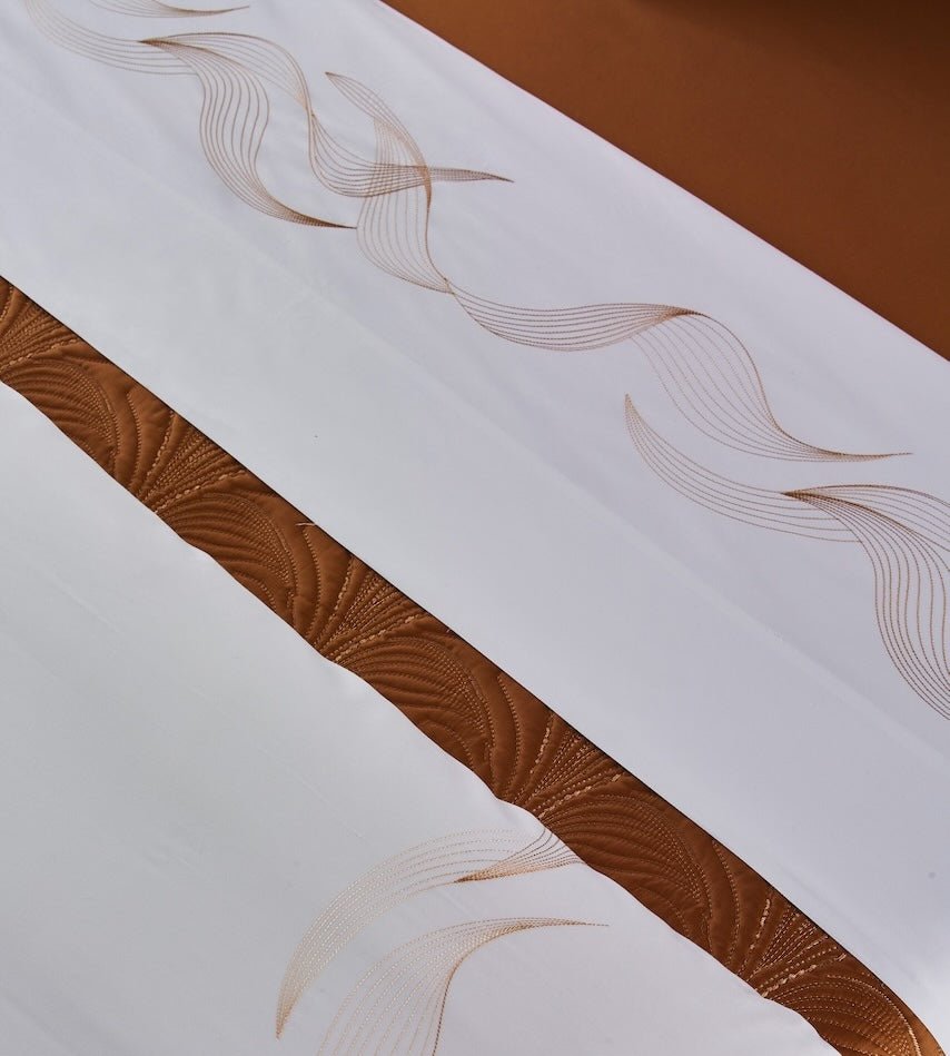 Zephyr Brun Bedding by Yves Delorme Couture