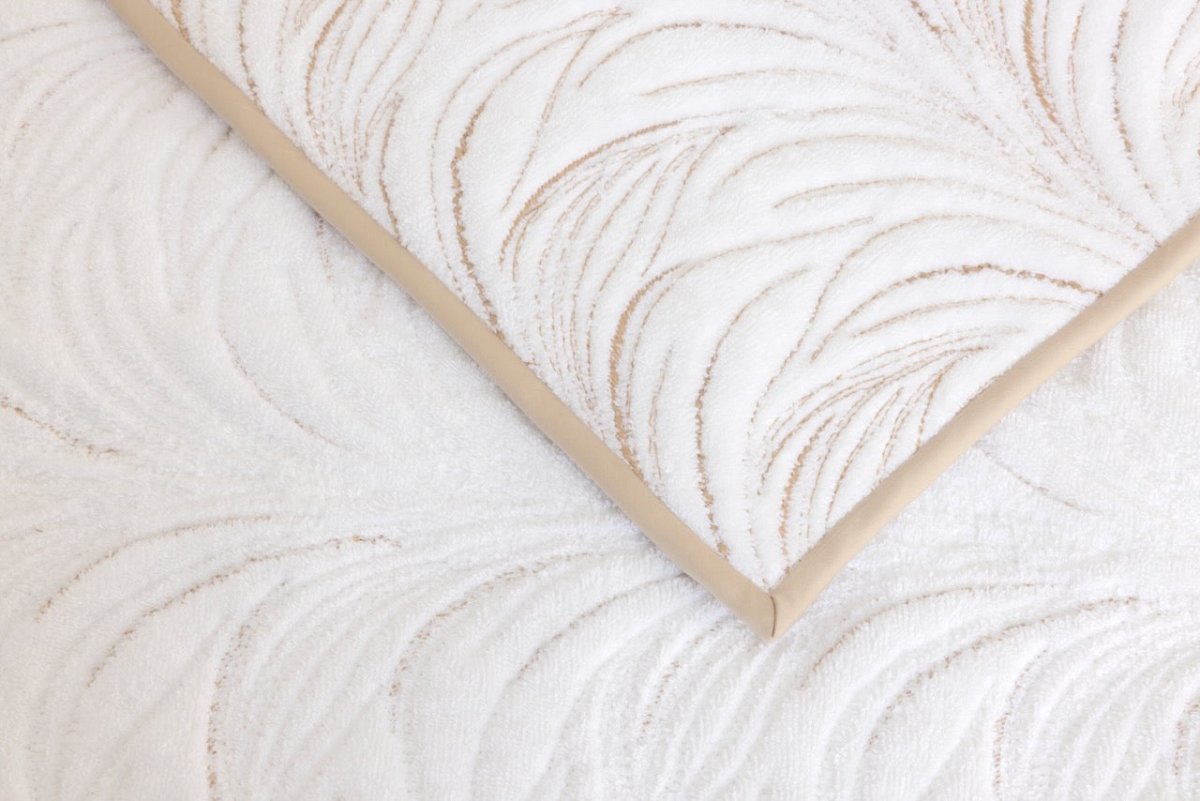 Zephyr Sable Bath Mat by Yves Delorme Couture