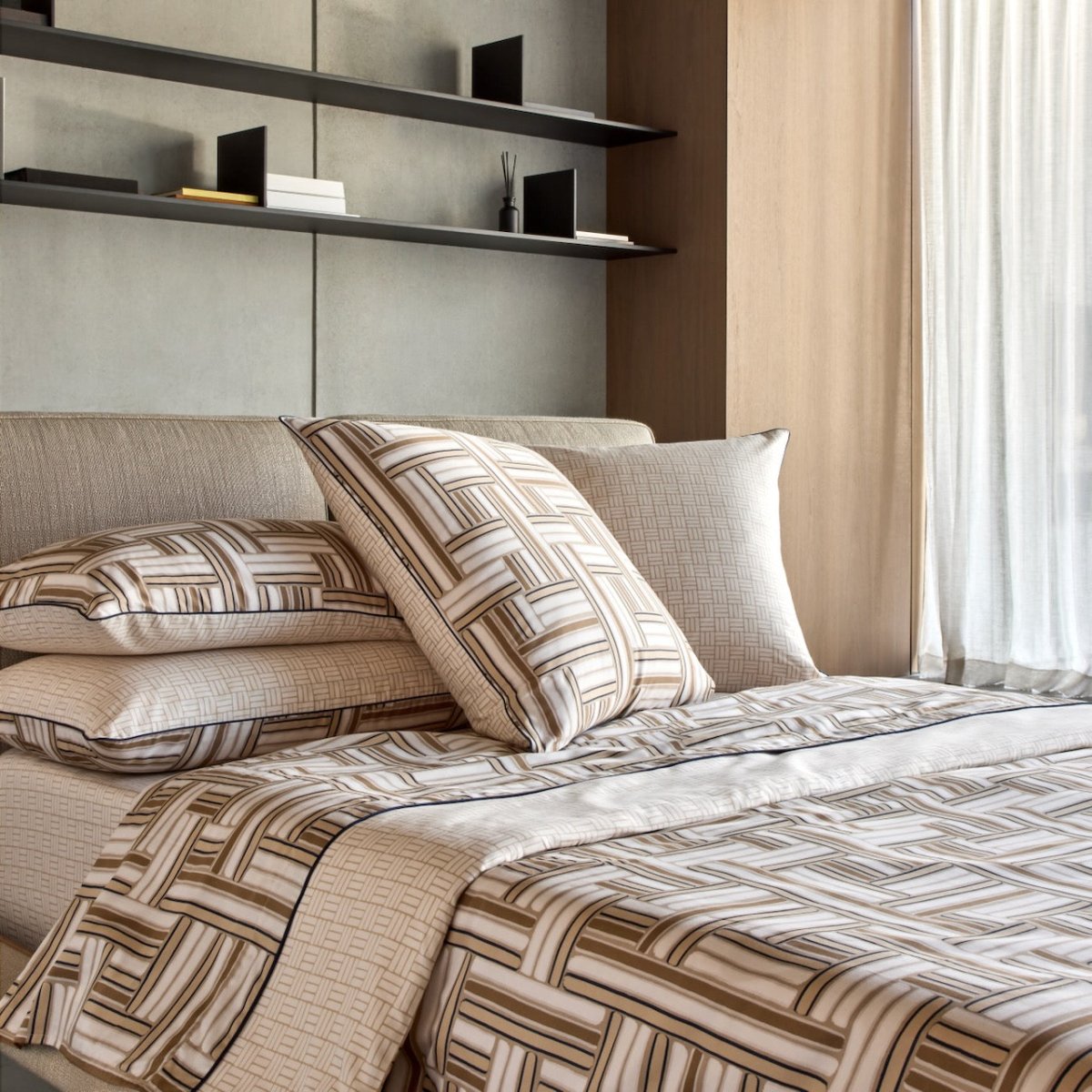 Dedale Cotton Bedding by Hugo Boss Home