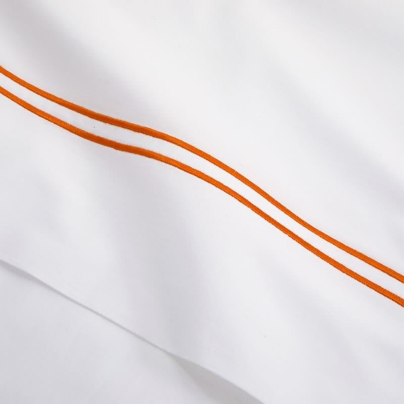 Duo Orange Bedding by Yves Delorme