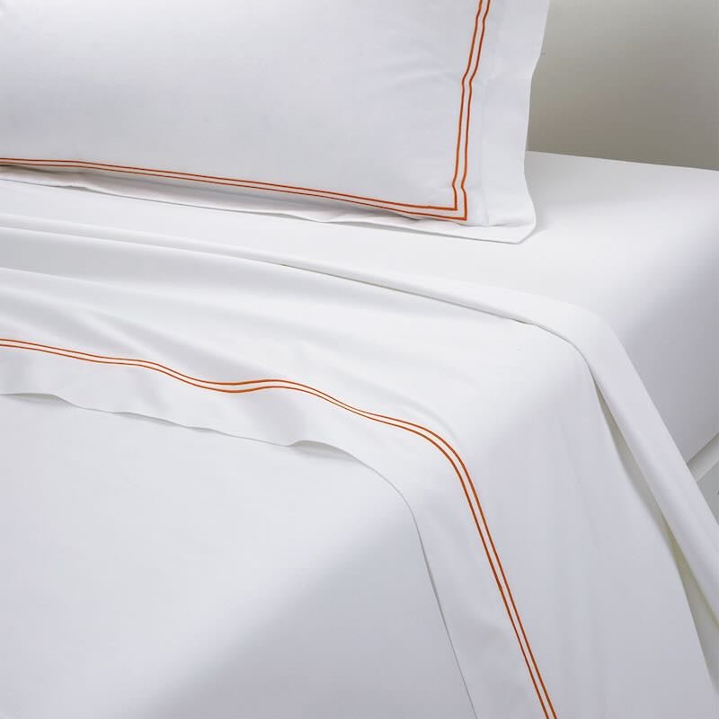Duo Orange Bedding by Yves Delorme